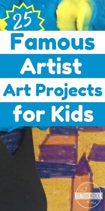 25 Famous Artist Art Projects for Kids - kids will have fun learning about famous artists like money, van gogh, mondrian, and more with these fun, hands-on, and creative art projects for kids. #famousartists #artprojects #homeschoolart Mondrian Art For Kids, Famous Artist Art, Famous Artists For Kids, 123 Homeschool 4 Me, Famous Artists Paintings, Mondrian Art, Art History Lessons, Montessori Art, 2nd Grade Art