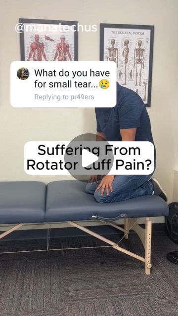 ManaTechUS on Instagram: "Replying to @pr49ers Movement for rotator cuff tear.  Suffering From Rotator Cuff Pain? A Rotator Cuff Tear Needs THIS Movement‼️  Comment And Share If You're Suffering From Rotator Cuff Pain And Need Relief!  dm for credit/removal #rotatorcufftear #physicaltherapist #physicaltherapy #rotatorcuff #rotatorcuffinjury" Exercise For Rotator Cuff, Rotator Cuff Tendinosis Exercises, Exercises For Rotator Cuff Pain, Shoulder Stretches For Pain Rotator Cuff, Rotator Cuff Exercises Physical Therapy, Shoulder Pain Relief Rotator Cuff, Rotator Cuff Stretches, Rotator Cuff Strengthening, Rotator Cuff Rehab