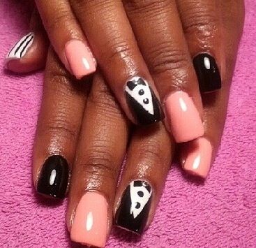 Tuxedo nails Tuxedo Nails, Nail Ideas, Nails