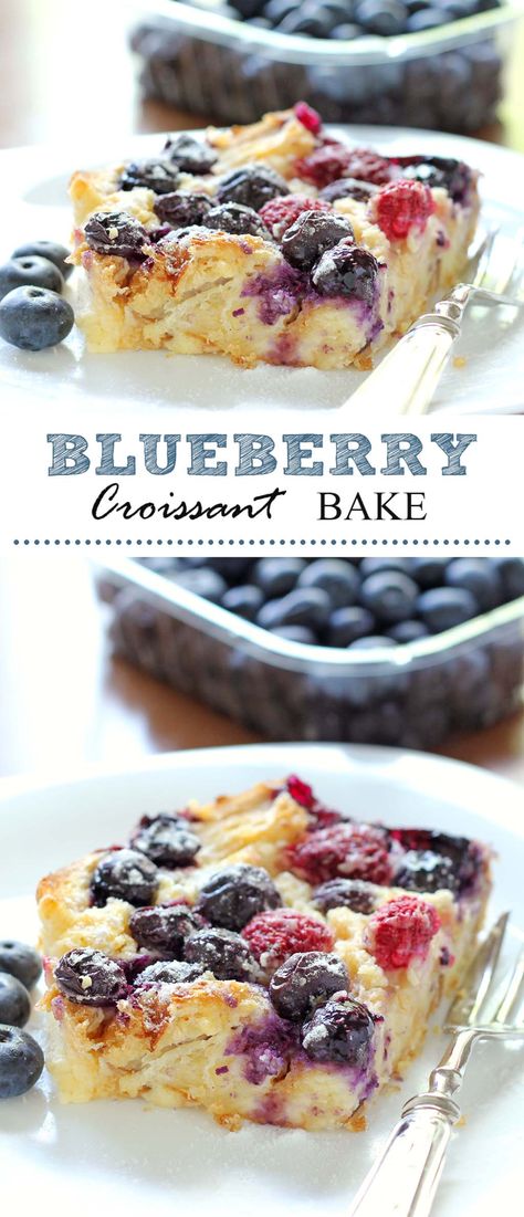 Blueberry Croissant Bake, Croissant Pizza, Blueberry Croissant, Croissant Bake, Gluten Free Desserts Thanksgiving, Blueberries And Raspberries, Christmas Breakfast Recipe, Thanksgiving Breakfast, Gluten Free Thanksgiving