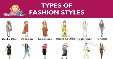 Types of Fashion Styles!!! There are many different types of fashion styles (classic, bohemian, minimal, street, eclectic, trendy and others). Do you know Fashion Styles Types, Fashion Terminology, Types Of Fashion, Funny Dresses, Classy Yet Trendy, Fashion Terms, Stylish Winter Outfits, Grunge Dress, Casual Maternity