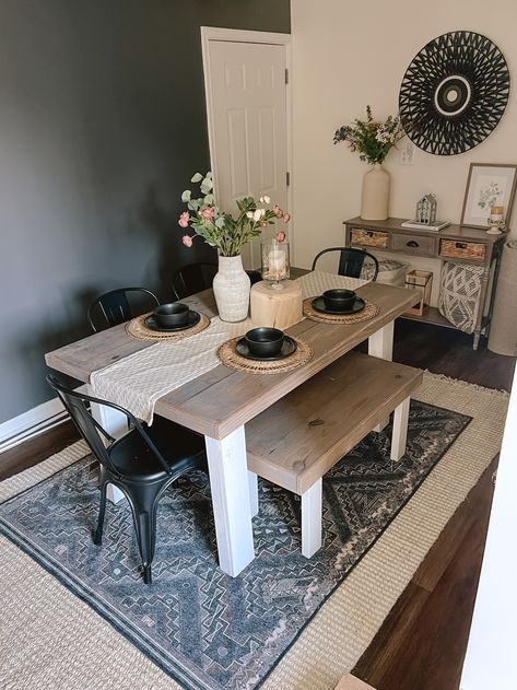 Farmhouse Dining Room Set, Woods House, Apartment Livingroom, Fixer Upper Home, Texas Living, Modern Rustic Farmhouse, 2024 Ideas, Single Wide, Master Room