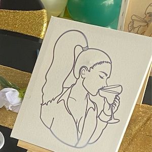 Black Woman Outline, Woman Outline, Girl Outlines, Woman With Hat, Silhouette Cameo Vinyl, Disney Vacation Shirts, Sip N Paint, Paint And Sip, Paint Party