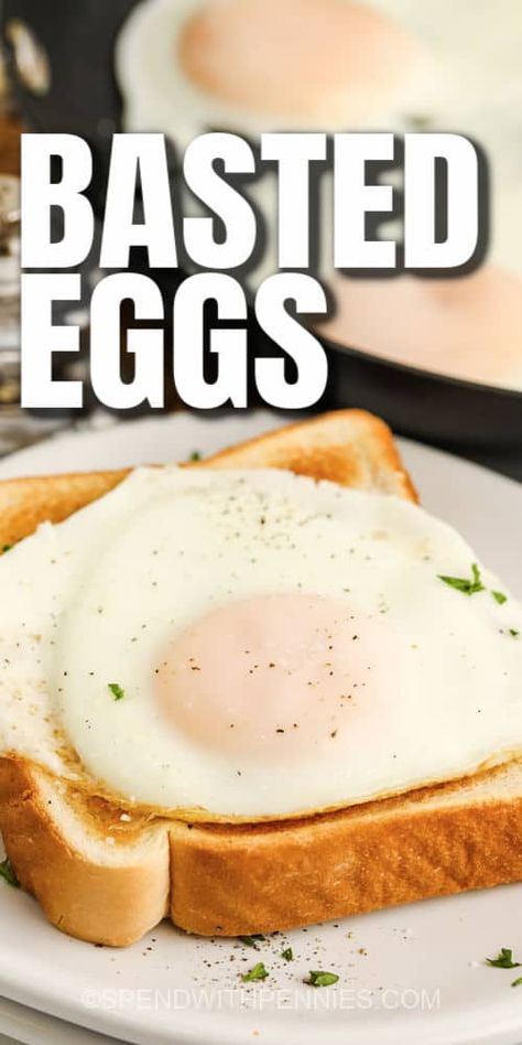 Basted Eggs How To Make, Poached Eggs Microwave, Basted Eggs, Poached Egg Recipe, Homemade Breakfast Sausage, Ways To Cook Eggs, Cook Eggs, Eggs Breakfast, Egg Recipes For Breakfast