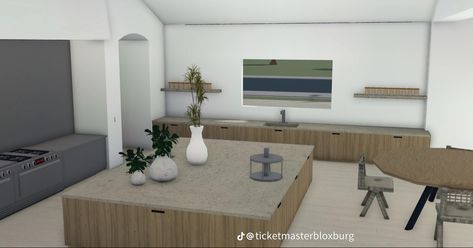 Bloxburg Kardashian, Kardashian Kitchen, Bloxburg Towns, Hidden Hills Mansion, Kim K House, Kourtney Kardashian House, Kardashian Cars, Kardashians House, Bloxburg Mansion