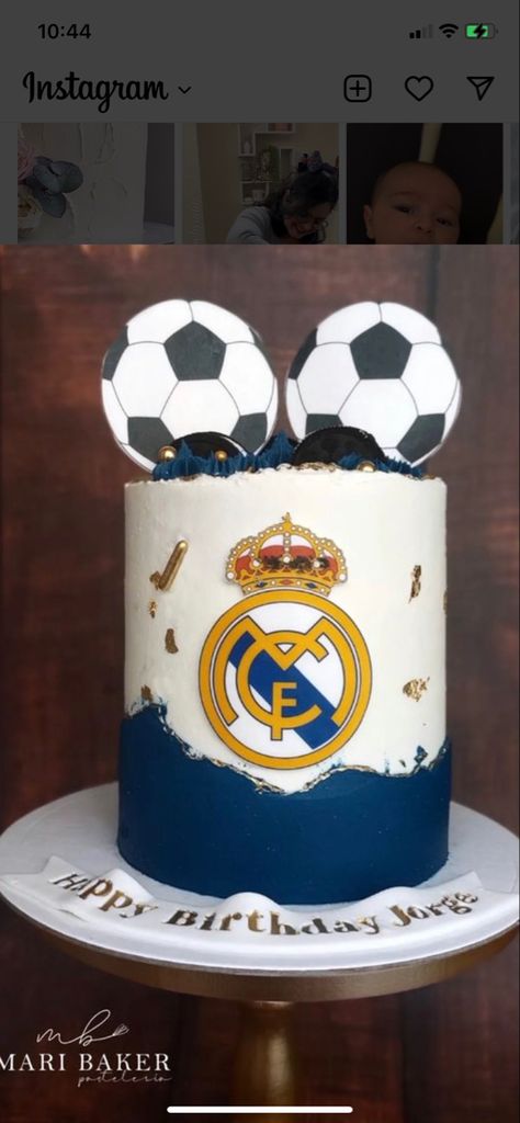 Real Madrid Torte, Real Madrid Cake Ideas, Pastel Del Real Madrid, Pastel Real Madrid, Real Madrid Birthday Cake, Bolo Real Madrid, Tarta Real Madrid, Cristiano Ronaldo Birthday, Ronaldo Birthday