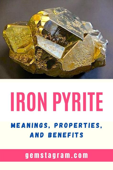 Iron Pyrite, Crystal Stones, Important Facts, Rocks And Crystals, Facts About, Positive Thinking, Stones And Crystals, To Learn, Meant To Be