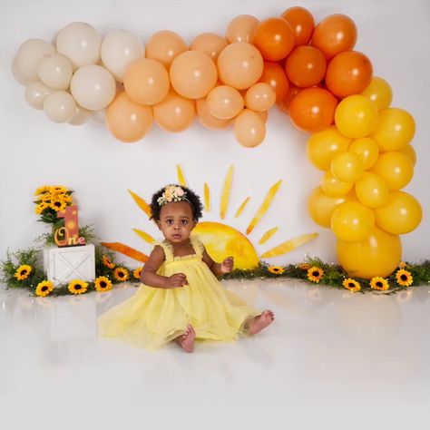 First trip around the sun! This was such a fun setup! Everyone who knows me knows how much I love sunflowers and of course the sun! This momma and me have the same love for sunflowers! #love #firsttriparoundthesun #sun #sunflowers #sunnyday #cakesmash #cakesmashphotographer #cakesmashphotography #Connecticut #connecticutphotographer #connecticutphotography First Trip Around The Sun Photo Shoot, Half Way Around The Sun 6 Months, Half Way Around The Sun, First Trip Around The Sun, Sun Photo, Half Birthday, Cake Smash Photography, 2 Birthday, Same Love