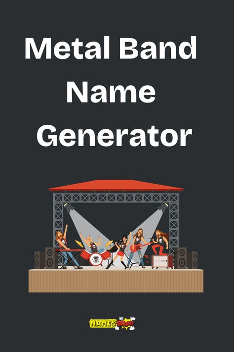 metal band name generator Band Names, Band Names Ideas, Band Name Generator, Name Generator, New Bands, Metal Projects, Metal Music, Team Names, Metal Bands