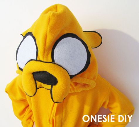 Animal Onesie sewing Tutorial... kids, teens or adult | DIY | Now thats Peachy Diy Halloween Onesie, Jake From Adventure Time, Halloween Costume Onesie, Winnie The Pooh Costume, Easy Hairstyle Video, Jake Adventure Time, Jake The Dog, Boho Waves, Famous Babies