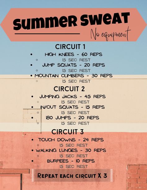 Its time to get sweaty this summer with this quick no equipment at home cardio workout! At Home Cardio Workout, At Home Cardio, Home Cardio Workout, Home Cardio, At Home Workouts For Women, Workouts For Women, Cardio Workout At Home, At Home Workout, Sweaty Workouts