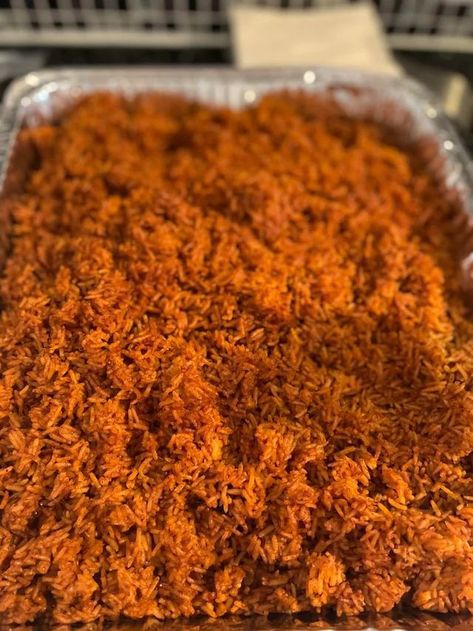 Jollof Rice Aesthetic, Party Jollof Rice, Nigeria Food, African Dishes, Food Snap, Rice Food, West African Food, Bistro Food, Jollof Rice