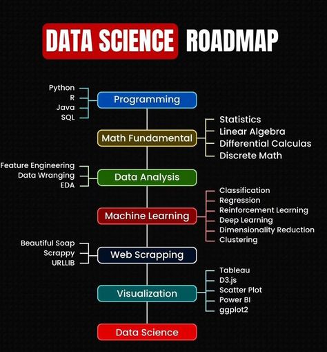 Data Science Roadmap, Machine Learning Deep Learning, Coding Lessons, Computer Science Programming, Data Analysis Tools, Data Science Learning, Learn Computer Science, Learn Web Development, Learn Computer Coding