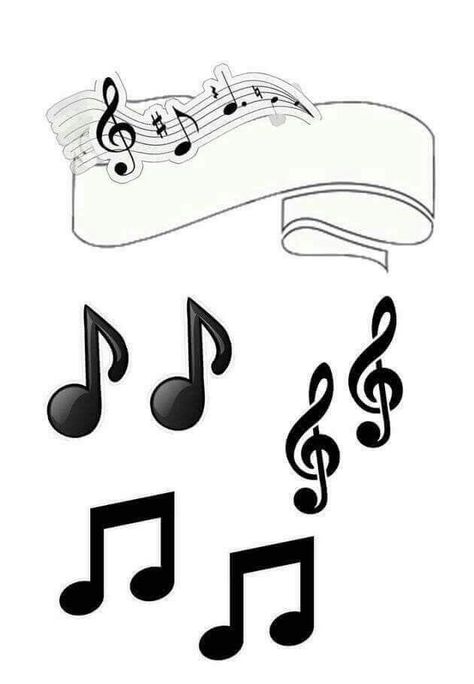 Music in Black and White Free Printable Quinceanera Cake Toppers. Cake Topper Printable For Men, Music Cake Topper Printable, Music Cake Topper, Bolo Musical, Printable Topper, Cake Printable, Music Themed Cakes, Beatles Party, Cake Topper Printable