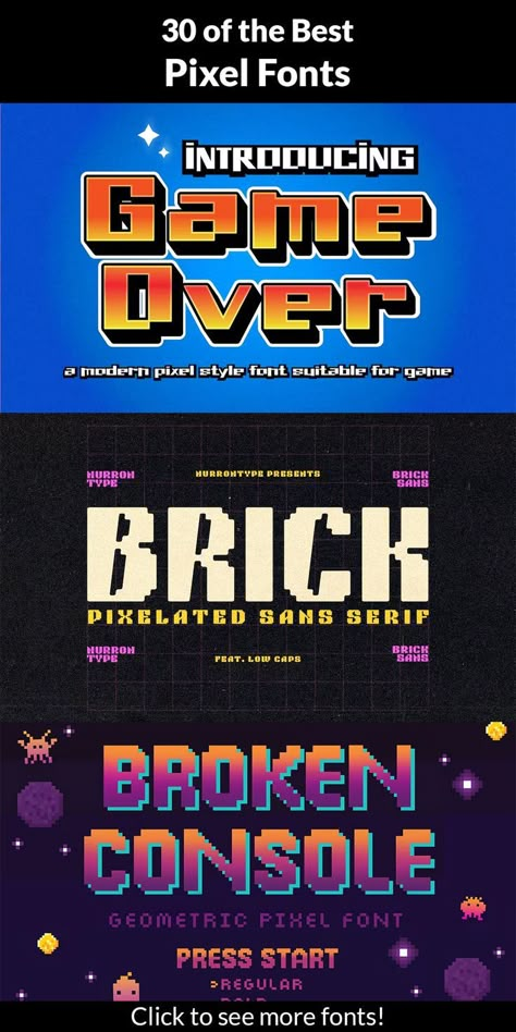 80s Fonts, Video Game Font, 90s Font, Retro Groovy Font, Fonts Retro, 70s Font, Retro Alphabet, Retro Games Poster, Video Game Logos