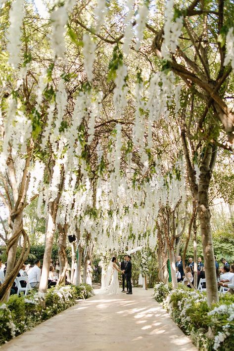 Fake Flower Garland, Fake Wisteria, Wisteria Vines, Wisteria Vine, Twilight Wedding, Wisteria Flower, Forest Theme Wedding, Enchanted Forest Wedding, Dream Wedding Venues