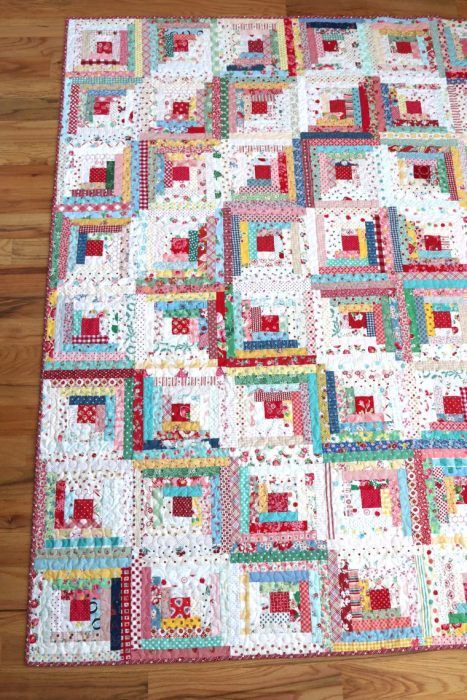 Vintage-inspired Log Cabin Quilt Log Cabin Quilt Blocks Variations, Log Cabin Variations, Interesting Quilts, Log Cabin Patchwork, History Of Quilting, Log Cabin Quilt Pattern, Log Cabin Designs, Log Cabin Quilt Blocks, Quilts Vintage