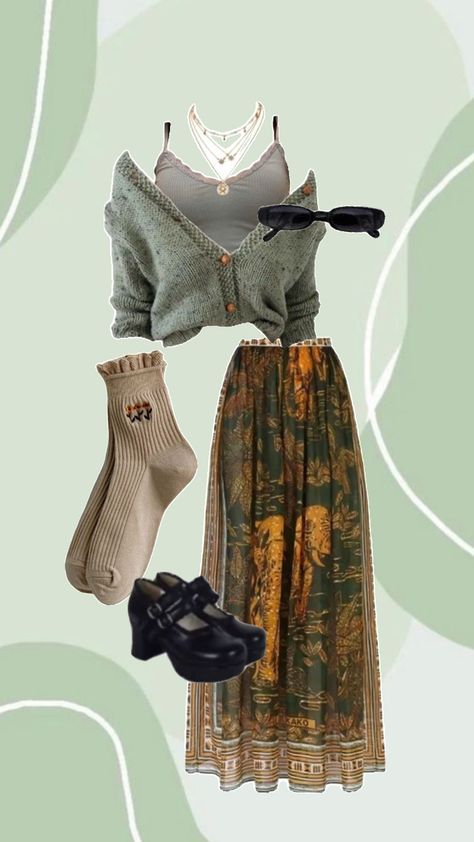 #cottagecore #earthcore #earthyvibes #outfitinspo #inspo #ootd Cottagecore Aesthetic Outfits, Cottagecore Outfit Ideas, Hippy Fashion, Cottagecore Outfit, Cottagecore Clothes, Mode Hippie, Cottagecore Outfits, Earthy Outfits, Eclectic Fashion