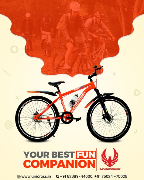 Advertising Campaign Design, Bicycle Advertising, Bicycle Brands, Poster Inspiration, Graphic Design Ads, Banner Advertising, Product Range, Creative Ads, Advertising Campaign