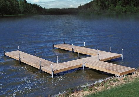 What's Up, Doc? 6 Classic Styles of Lake Docks (with Pros, Cons and Considerations) | BetterBoat Boating Blog Docks On The Lake Ideas, Boat Dock Ideas Lakeside, Boat Dock Design, Dock Ideas Lakeside, Lake Docks Designs, Lake Docks, Northwoods Cabin, Dock Design, Dock Photos