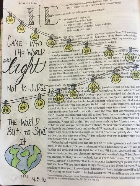 John 12:46-47 John 12 Bible Journaling, John 12:46, Verse Journaling, John 12 46, Religious Sayings, Bible Doodles, John 12, Scripture Doodle, Memory Verses