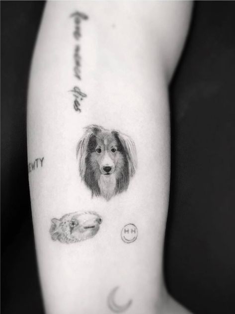 Best Celebrity Tattoos, Sheepdog Tattoo, Symbole Tattoo, Tatoo Dog, Tier Tattoo, Dr Woo, Frog Tattoos, Upper Arm Tattoos, Rosen Tattoo