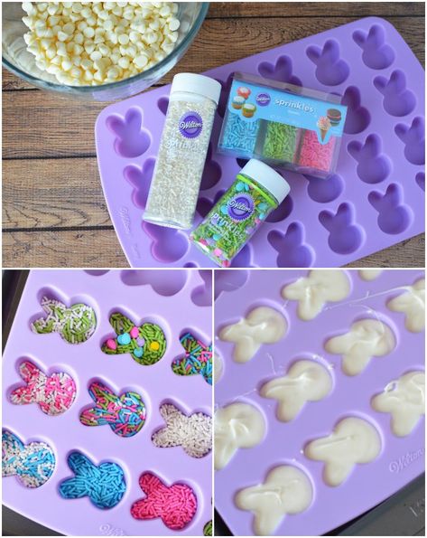 Easy White Chocolate Easter Bunny Candy - Mom Endeavors Easter Candy Recipes, Easter Deserts, Easter Party Food, Easy Easter Treats, Easter Snacks, Easter Sweets, Chocolate Easter Bunny, Easter Baking, Easter Goodies