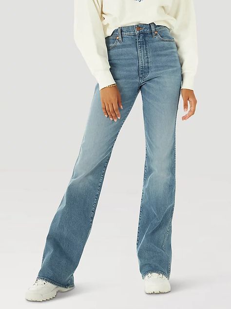 Women's Wrangler® Westward 626 High Rise Bootcut Jean Levi’s Bootcut Jeans, Fall 23, High Rise Bootcut Jeans, Retro Jeans, Western Jeans, Womens Jeans Bootcut, Jean Color, Online Closet, Bootcut Jean