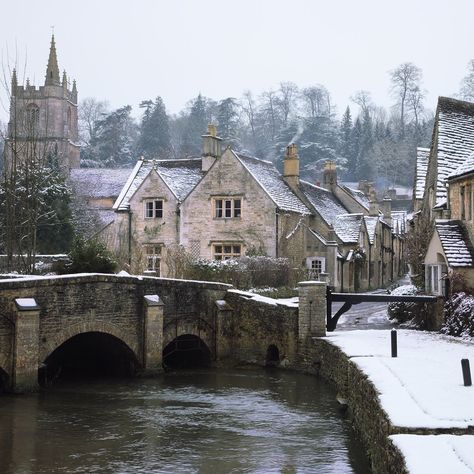 Castle Combe Wiltshire England, Castle Combe, English Village, Winter Scenery, Beautiful Villages, Fishing Villages, English Countryside, Winter Scenes, House Prices