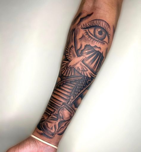 Half Of Sleeve Tattoo Men, In Loving Memory Tattoos Half Sleeve, Poetry Tattoo Men, Sleeve Add Ons Tattoo Men, Big Guy Tattoos, Inner Upper Arm Tattoo Men, Wrist Tattoos Men Words, Men Inner Forearm Tattoos, Leg Stencil Tattoo