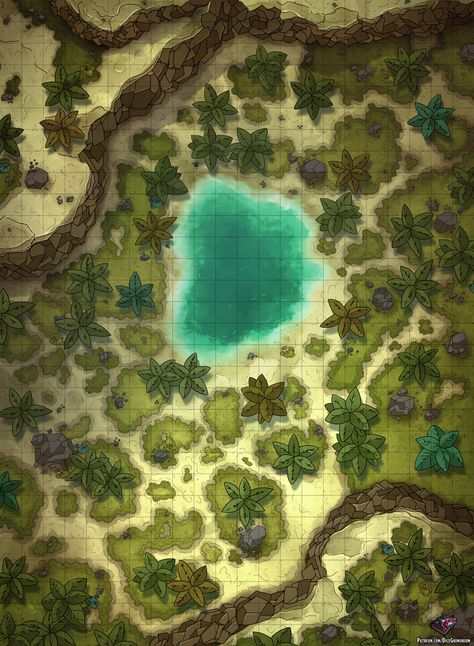 Forest Battle Map, Desert Map, Pathfinder Maps, Forest Map, Dnd World Map, Battle Map, Fantasy World Map, Tabletop Rpg Maps, Dnd 5e Homebrew