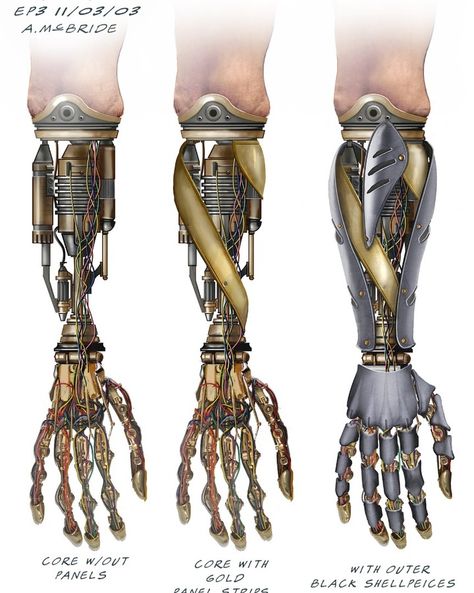 Mechanical Arm, Cyberpunk Design, Revenge Of The Sith, Robotic Arm, Arm Art, The Sith, Arte Robot, Fantasy Props, Steampunk Accessories