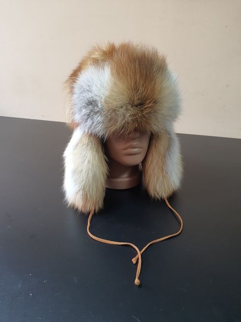 Trapper Hat Outfit, Fur Hat Men, Russian Ushanka, Fur Trapper, Fur Trapper Hat, Russian Hat, Gold Fox, Fur Keychain, Aviator Hat