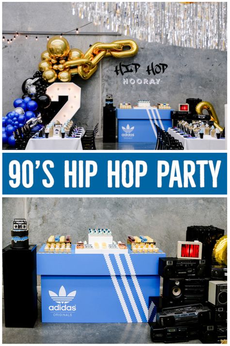 90’s Hip Hop Party, 80s Hip Hop Party, Chain Balloons, Hip Hop Party Theme, 90s Hip Hop Party, Hip Hop Birthday Party, 90s Party Ideas, 90's Hip Hop, Hip Hop Birthday