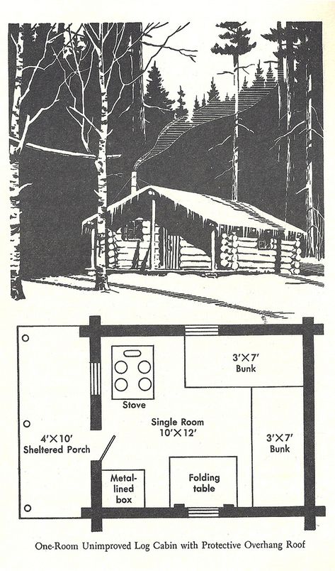 Squatter House, Tiny Log Cabin, Wilderness Cabins, How To Build A Log Cabin, Small Cabin Plans, A Cabin In The Woods, Building A Cabin, Hunting Cabin, Cabin Floor Plans