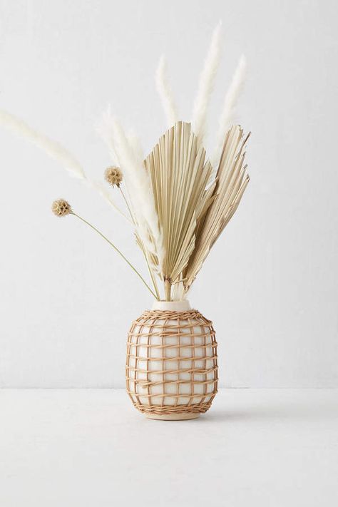 Urban Outfitters Rattan-Wrap Vase Rattan Vase, Family Room Reveal, Modern Family Rooms, Rooms Reveal, Sustainable Home, Reed Diffuser, Ceramic Vase, Vases Decor, Home Deco