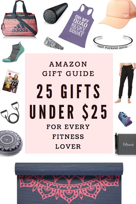 25 stocking stuffers for HER: for mom, for your best friend, for yourself, for anyone you know who's trying to crush workout goals. Most of these products are available on Amazon Prime, all with good reviews! Gifts for the gym, yoga, at-home workouts, and more... Gifts For Gym Lovers Woman, Fitness Gifts For Women Ideas, Sticking Stuffers, Fitness Gift Guide, Amazon Gift Ideas, Amazon Gift Guide, Gifts For Gym Lovers, Gym For Beginners, Stocking Stuffers For Teens