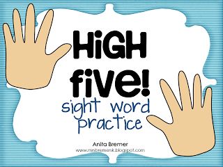 High Five! Popcorn Words, Literacy Work Stations, Preschool Sight Words, Sight Word Fun, Word Work Centers, Sight Word Reading, Teaching Time, Kindergarten Fun, Sight Word Practice