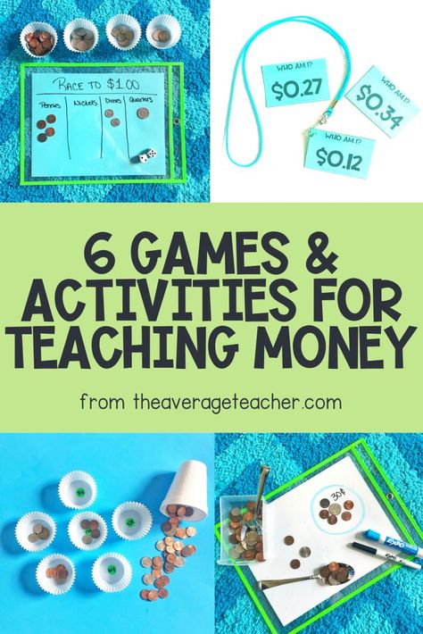 2nd Grade Educational Games, 2nd Grade Montessori, Money Games 2nd Grade, Special Education Money Activities, 2nd Grade Games Classroom Fun, Counting Coins 2nd Grade, Money Activities For Second Grade, Teaching Money Special Education, Math Money Activities