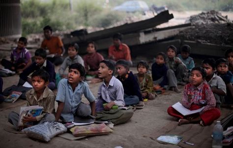 School Under Bridge In New Delhi Offers Free Education To India's Poor Children (PHOTOS) | HuffPost Under Bridge, Literacy Rate, Needy People, Inclusive Education, Education In India, Street Kids, Free Education, Poor Children, Poor People