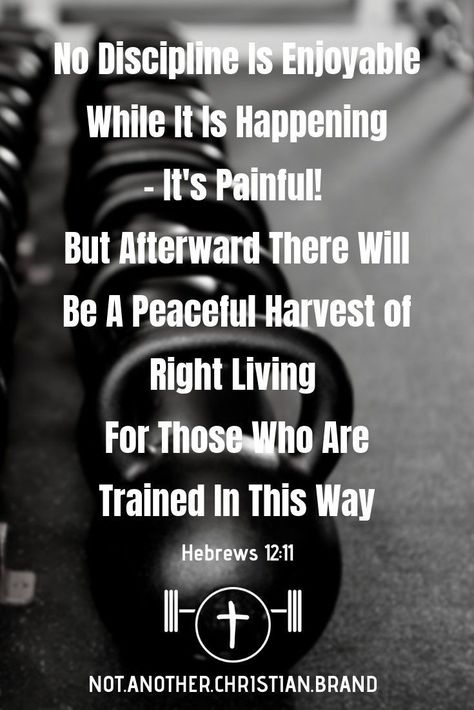 Christian Workout Quotes, Christian Fitness Motivation, Hebrews 12 11, Fitness Binder, Sugar Fast, Christian Gym, Revelation Wellness, God Motivation, Christian Health