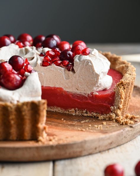 Cranberry Curd Tart - buttermilk Cranberry Curd Tart, Cranberry Curd, Oatmeal Cinnamon, Curd Tart, Cranberry Tart, Baking Lessons, 2023 Recipes, Thanksgiving 2023, Cranberry Pistachio