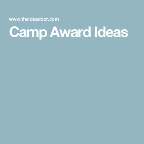 Camp Award Ideas Camp Awards, Cousin Camp, Award Ideas, Summer Camp, Nature Lover, Camping, Nature