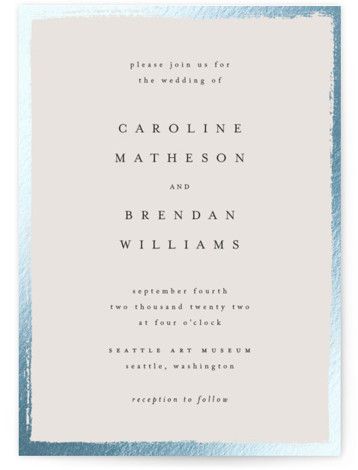 Painted gold brush strokes frame elegant type in this wedding invitation Minted Wedding, Letterpress Save The Dates, Minted Wedding Invitations, Foil Stamped Wedding Invitations, Save The Date Wording, Foil Pressed Wedding Invitations, Card Format, Wedding Favor Stickers, Letterpress Invitations