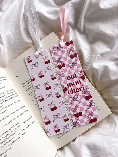 Bow Ribbon Bookmark Cute Bow Bookmark Book Lovers Bookish Gift Cherry Bookmark Romance Reader Romance Era - Etsy UK