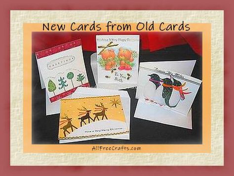 Using Old Christmas Cards, Old Christmas Cards, Free Printable Envelopes, Making Gift Tags, Old Greeting Cards, Cards To Make, Diy Techniques, Old Cards, Printable Envelope