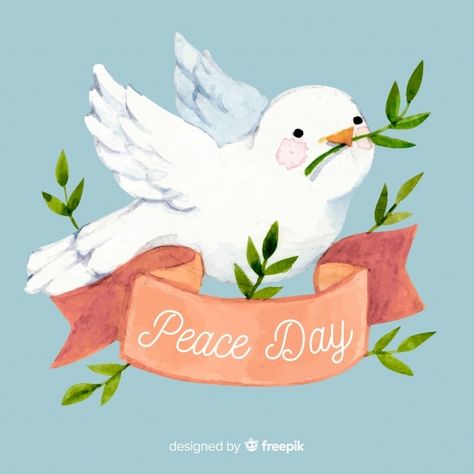 Hand drawn international peace day conce... | Free Vector #Freepik #freevector #people #hand #education #bird Peace Day Drawing, International Peace Day, Peace Drawing, Dove Drawing, Peace Day, Peace Bird, Peace Poster, Art Gouache, White Dove