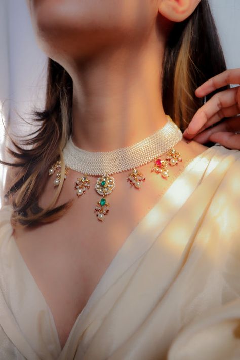 Indian Necklace Gold, Vintage Indian Jewelry, Long Pearl Necklace, Indian Wedding Jewelry Sets, Neck Pieces Jewelry, Antique Necklaces Design, Choker Necklace Designs, Fancy Jewelry Necklace, Modern Gold Jewelry