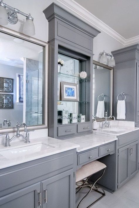 Spring ’19 One Room Challenge: Master Bathroom Week 2 Bathroom With Makeup Vanity, Large Bathroom, Bad Inspiration, Country Bathroom, Luxury Marble, Master Bath Remodel, Bathroom Remodel Designs, Bathroom Remodel Shower, Tiny Bathroom