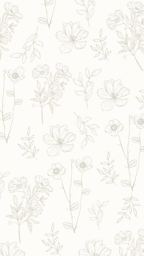 Minimalist Flower Wallpaper, Cute Line Drawings, Kobo Wallpaper, Minimalist Floral Wallpaper, Off White Wallpapers, Macbook Air Wallpaper, Wallpaper Iphone Boho, Interior Wallpaper, Ipad Background